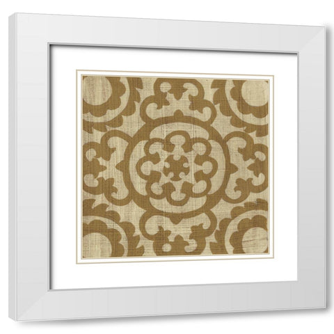 Neutral Masala IV White Modern Wood Framed Art Print with Double Matting by Zarris, Chariklia