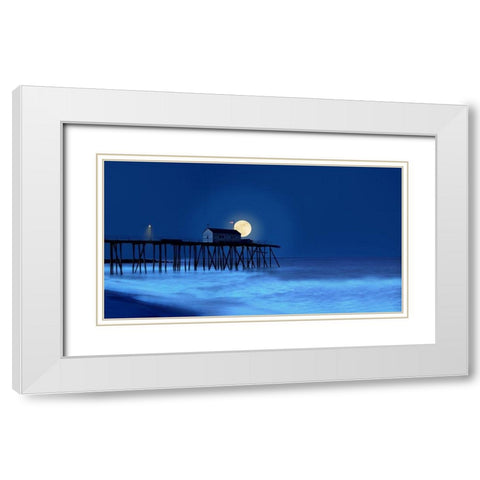 Dusk and Water I White Modern Wood Framed Art Print with Double Matting by McLoughlin, James
