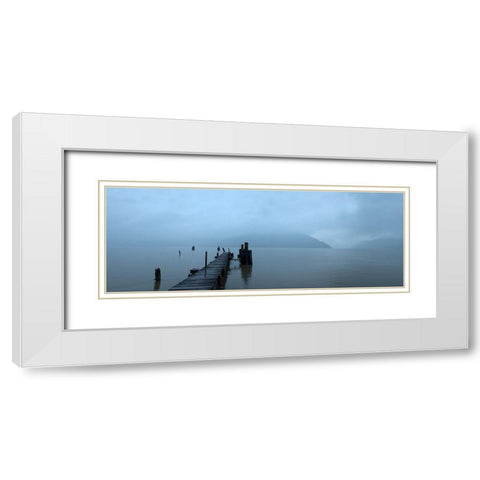 Dusk and Water III White Modern Wood Framed Art Print with Double Matting by McLoughlin, James