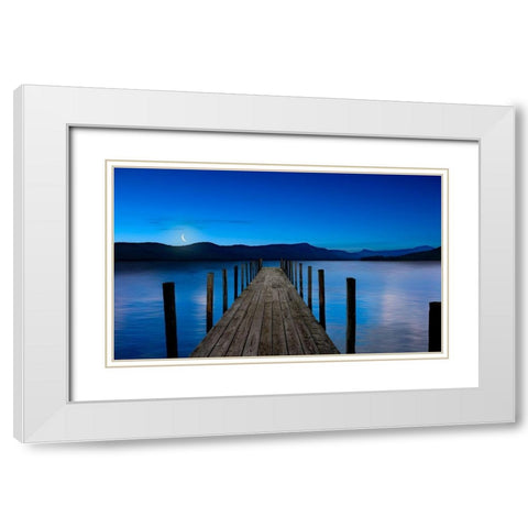 Dusk and Water V White Modern Wood Framed Art Print with Double Matting by McLoughlin, James