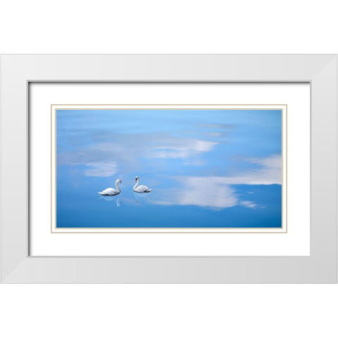 Dusk and Water VI White Modern Wood Framed Art Print with Double Matting by McLoughlin, James