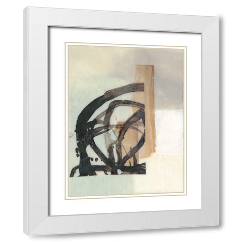 Spiral Slice II White Modern Wood Framed Art Print with Double Matting by Goldberger, Jennifer