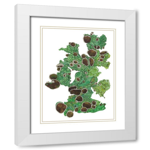 Vert I White Modern Wood Framed Art Print with Double Matting by Wang, Melissa