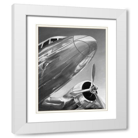 Aviation Icon I White Modern Wood Framed Art Print with Double Matting by Harper, Ethan