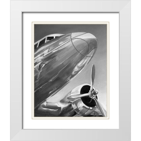 Aviation Icon I White Modern Wood Framed Art Print with Double Matting by Harper, Ethan