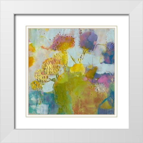 Floare III White Modern Wood Framed Art Print with Double Matting by Jachimiec, Sue