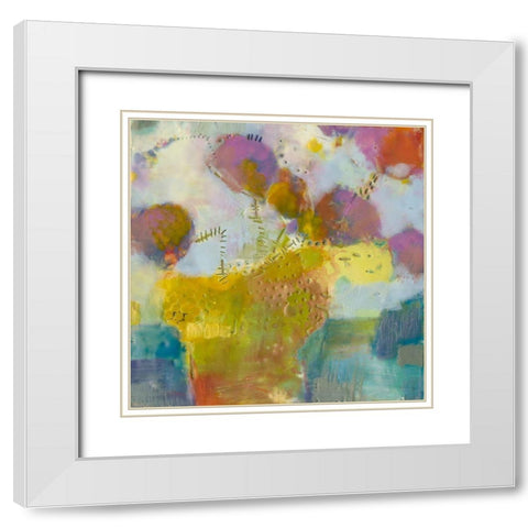 Floare IV White Modern Wood Framed Art Print with Double Matting by Jachimiec, Sue