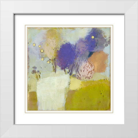 Blume I White Modern Wood Framed Art Print with Double Matting by Jachimiec, Sue