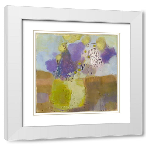 Blume III White Modern Wood Framed Art Print with Double Matting by Jachimiec, Sue