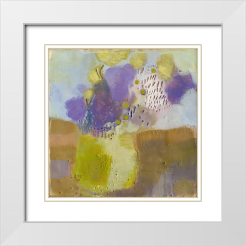 Blume III White Modern Wood Framed Art Print with Double Matting by Jachimiec, Sue
