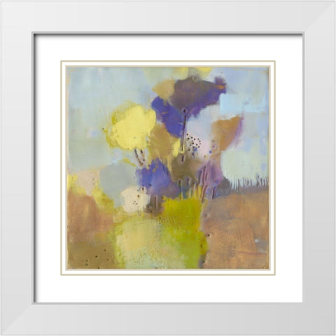 Blume V White Modern Wood Framed Art Print with Double Matting by Jachimiec, Sue