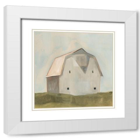 Serene Barn II White Modern Wood Framed Art Print with Double Matting by Scarvey, Emma