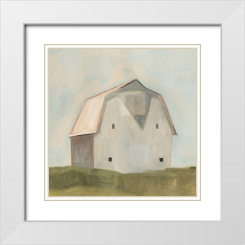 Serene Barn II White Modern Wood Framed Art Print with Double Matting by Scarvey, Emma