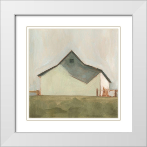 Serene Barn V White Modern Wood Framed Art Print with Double Matting by Scarvey, Emma