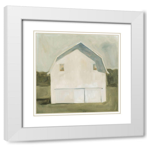 Serene Barn VI White Modern Wood Framed Art Print with Double Matting by Scarvey, Emma