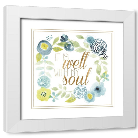 It Is Well II White Modern Wood Framed Art Print with Double Matting by Studio W