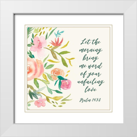 Grace Upon Grace II White Modern Wood Framed Art Print with Double Matting by Studio W
