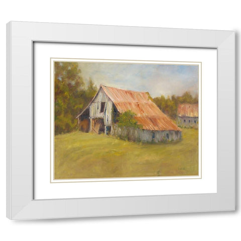 Tin Roof White Modern Wood Framed Art Print with Double Matting by Wendling, Marilyn