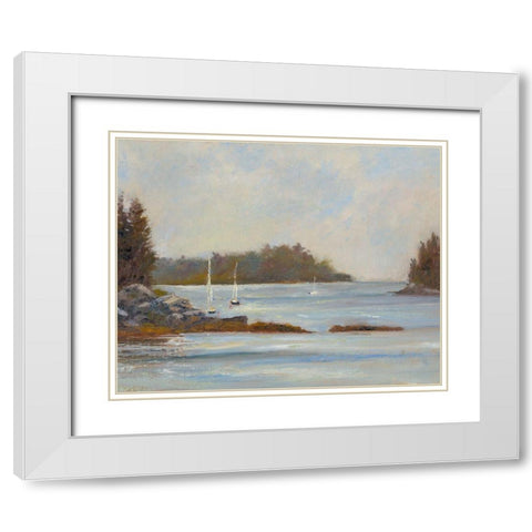 Safe Cove White Modern Wood Framed Art Print with Double Matting by Wendling, Marilyn