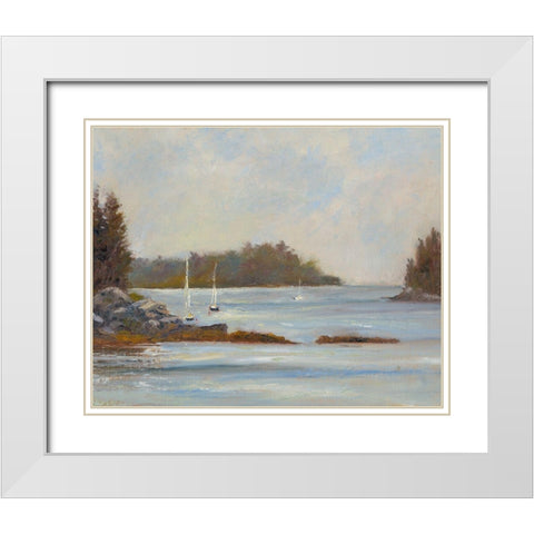 Safe Cove White Modern Wood Framed Art Print with Double Matting by Wendling, Marilyn