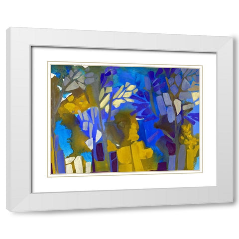 May  White Modern Wood Framed Art Print with Double Matting by Ferrell, Erin McGee