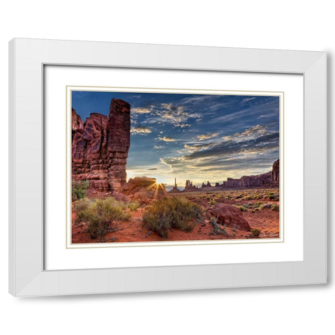 Valley Beauty IV White Modern Wood Framed Art Print with Double Matting by Drost, David
