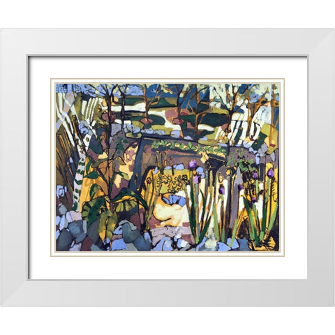 Urban Garden - June White Modern Wood Framed Art Print with Double Matting by Ferrell, Erin McGee