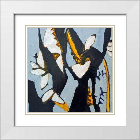 Blue II White Modern Wood Framed Art Print with Double Matting by Ferrell, Erin McGee