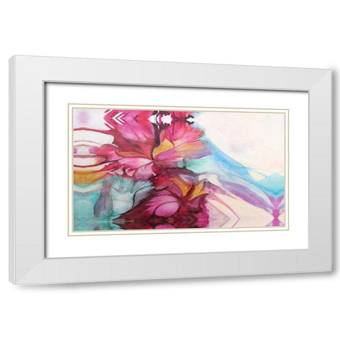 Flor de Pasion White Modern Wood Framed Art Print with Double Matting by Villarreal, Gabriela