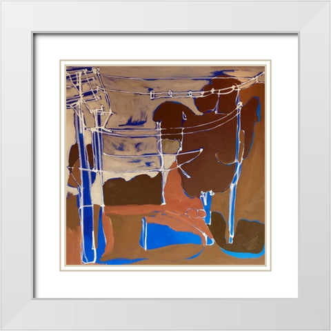Trees and Wires V White Modern Wood Framed Art Print with Double Matting by Ferrell, Erin McGee
