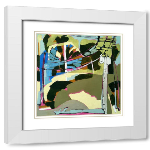 Trees and Wires VI White Modern Wood Framed Art Print with Double Matting by Ferrell, Erin McGee