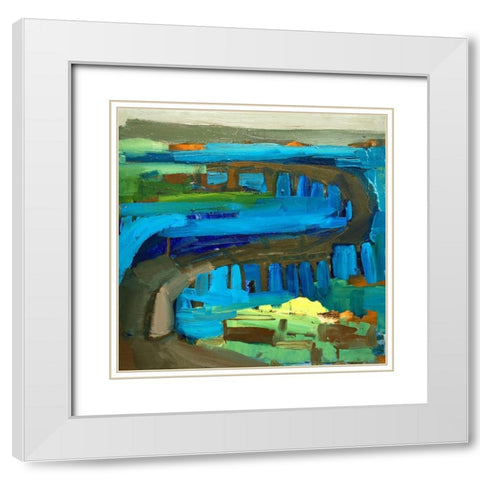 Bridge I White Modern Wood Framed Art Print with Double Matting by Ferrell, Erin McGee