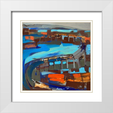 Bridge II White Modern Wood Framed Art Print with Double Matting by Ferrell, Erin McGee