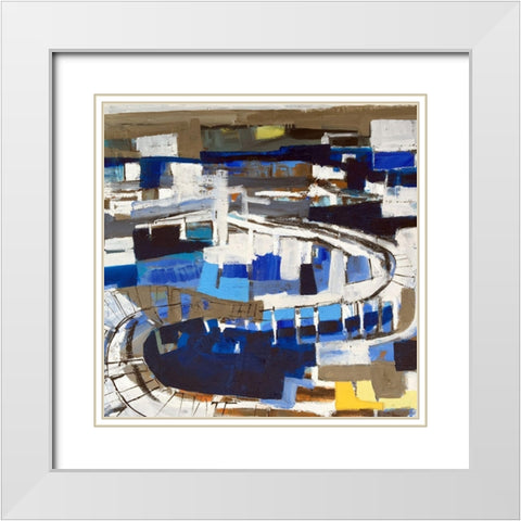 Bridge IV White Modern Wood Framed Art Print with Double Matting by Ferrell, Erin McGee