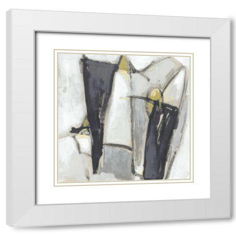 Locus I White Modern Wood Framed Art Print with Double Matting by Vess, June Erica