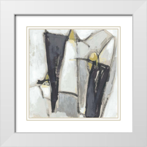 Locus I White Modern Wood Framed Art Print with Double Matting by Vess, June Erica