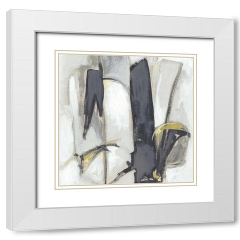 Locus II White Modern Wood Framed Art Print with Double Matting by Vess, June Erica