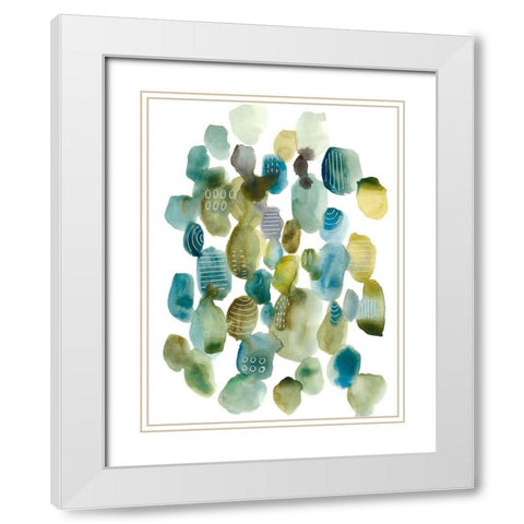 Skip Hop II White Modern Wood Framed Art Print with Double Matting by Zarris, Chariklia