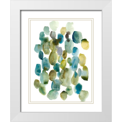 Skip Hop II White Modern Wood Framed Art Print with Double Matting by Zarris, Chariklia