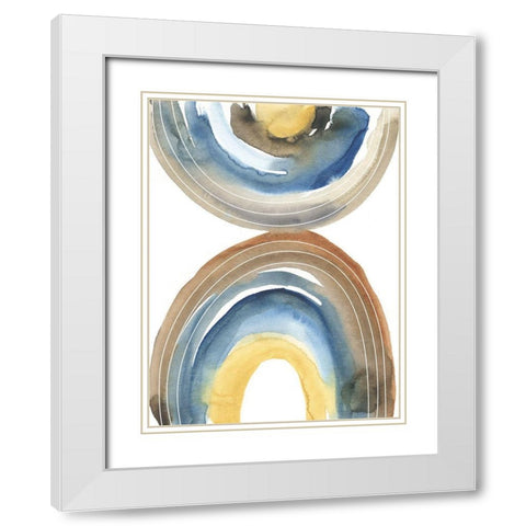 Cassini I White Modern Wood Framed Art Print with Double Matting by Zarris, Chariklia