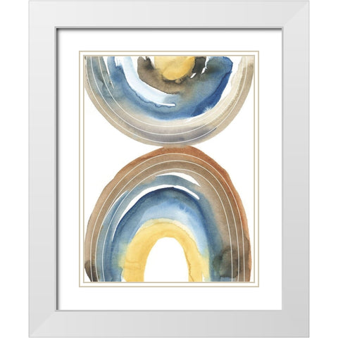 Cassini I White Modern Wood Framed Art Print with Double Matting by Zarris, Chariklia