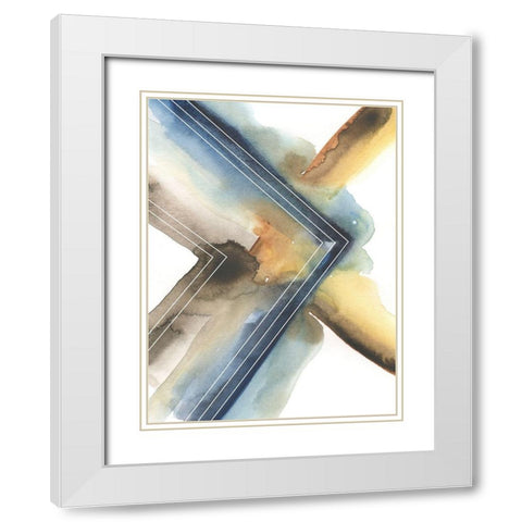 Cassini II White Modern Wood Framed Art Print with Double Matting by Zarris, Chariklia