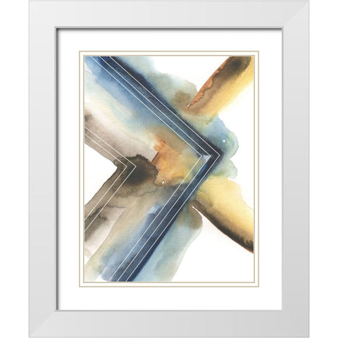 Cassini II White Modern Wood Framed Art Print with Double Matting by Zarris, Chariklia