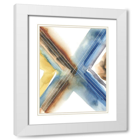 Cassini III White Modern Wood Framed Art Print with Double Matting by Zarris, Chariklia