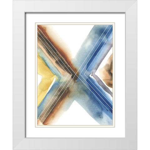 Cassini III White Modern Wood Framed Art Print with Double Matting by Zarris, Chariklia