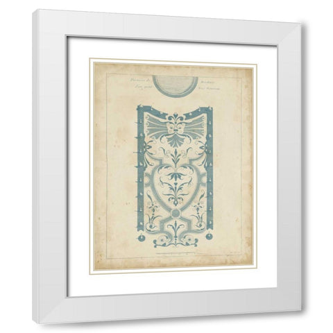 Garden Design in Blue III White Modern Wood Framed Art Print with Double Matting by d Argenville, DeZallier