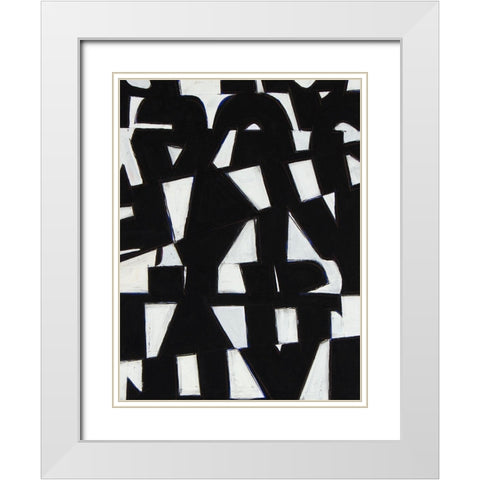 Native Gold I White Modern Wood Framed Art Print with Double Matting by Delamater, Rob