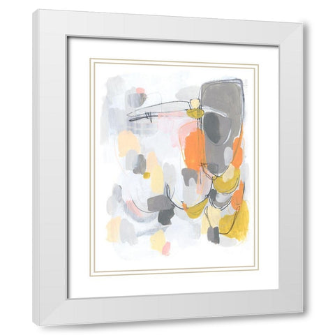 Scale II White Modern Wood Framed Art Print with Double Matting by Vess, June Erica
