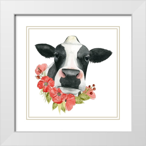 Poppy Farm I White Modern Wood Framed Art Print with Double Matting by Popp, Grace