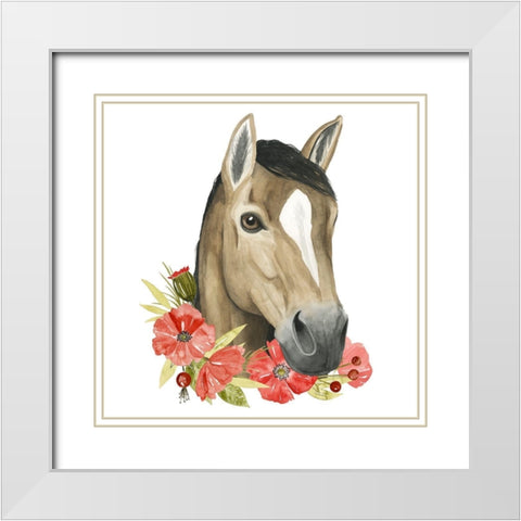 Poppy Farm II White Modern Wood Framed Art Print with Double Matting by Popp, Grace